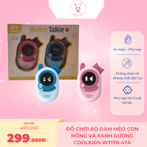 Đồ Chơi Bộ Đàm Mèo Con Hồng và Xanh Dương COOLKIDS WT178-47A