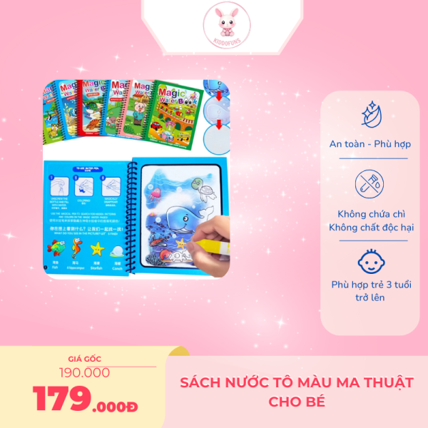 Sách nước tô màu ma thuật cho bé