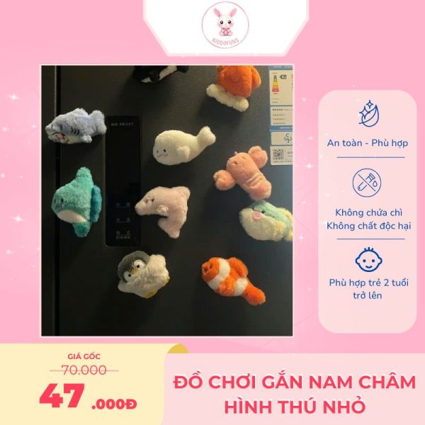 Đồ chơi gắn nam châm hình thú nhỏ cho bé