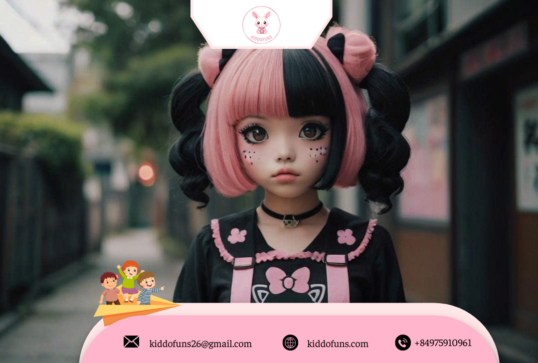 Nhân vật Kuromi trong trang phục punk dễ thương 