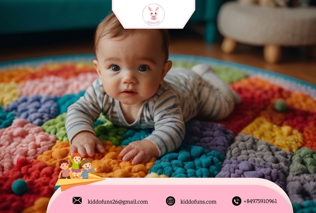 Bé sơ sinh chơi đồ chơi giáo dục phát triển giác quan