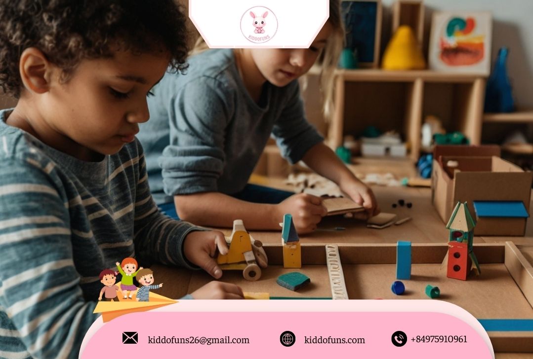 Làm đồ chơi giáo dục Montessori tại nhà – cha mẹ và bé cùng làm bảng bận rộn bằng vật liệu tái chế. 