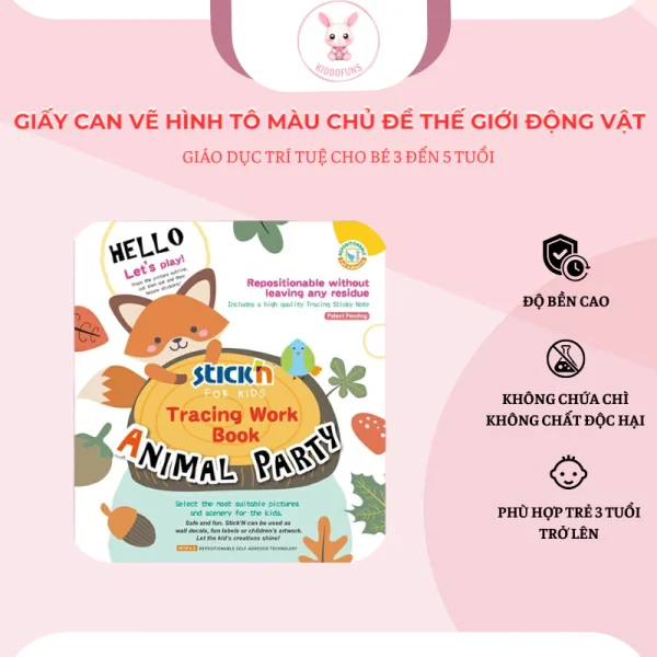 Giấy Can Vẽ Hình Tô Màu Chủ Đề Thế Giới Động Vật - Ảnh 2