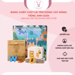Bảng ghép chữ cái tên động vật bằng tiếng anh D201