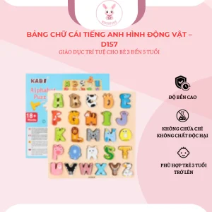 Bảng chữ cái tiếng anh hình động vật – D157